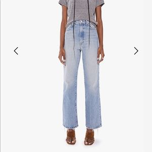 MOTHER denim high waisted tunnel vision sneak